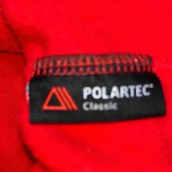 The North Face Polartech Red 1/4 zip fleece pullover - Picture 3 of 6